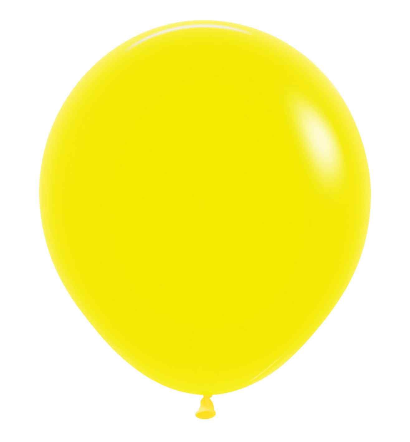 18" Sempertex Fashion Yellow 020 Latex Balloons 25ct.