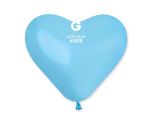 10" Gemar Light Blue Heart 50ct