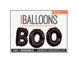 14" Unique Party Black Boo Letter Ballon Banner Kit
