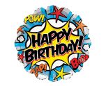 18" Birthday Comic Foil Balloon