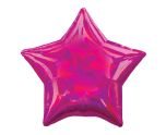 17" Magenta Iridescent Star Foil Balloon Anagram - Unpackaged