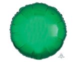 17" Metallic Green Round Foil Balloon Anagram - Unpackaged