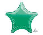 17" Metallic Green Star Foil Balloon Anagram - Unpackaged