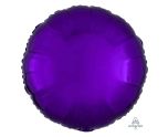 17" Metallic Purple Round Foil Balloon Anagram - Unpackaged
