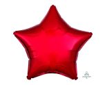 17" Metallic Red Star Foil Balloon Anagram - Unpackaged