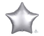 17" Platinum Star Satin Luxe Foil Balloon Anagram - Unpackaged