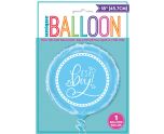 18" Unique Party Blue Hearts Baby Shower Foil Balloon
