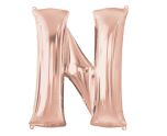 34" Anagram Rose Gold Letter N