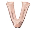 34" Anagram Rose Gold Letter V