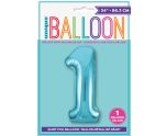 34" Unique Party Powder Blue 1 Foil Balloon
