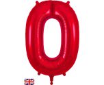 34" Red Number 0 Oaktree