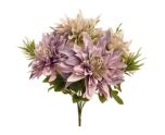 43cm Dahlia Mixed Bush with Foliage Purple / Grey