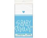 54" x 84" Unique Party Blue Hearts Baby Shower Tablecover