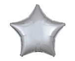 17" Amscan Metallic Silver Star Foil Balloon