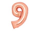 34" Amscan Number 9 Rose Gold Foil Balloon