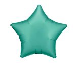 17" Amscan Silk Lustre Jade Green Star Foil Balloon