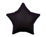 17" Amscan Silk Lustre Black Star Foil Balloon Packaged
