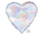 17" Iridescent Heart Foil Balloon