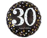 18" Gold Sparkling Celebration 30th Birthday Foil Balloon