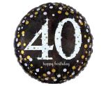 18" Gold Sparkling Celebration 40th Birthday Foil Balloon