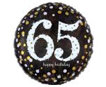 18" Gold Sparkling Celebration 65th Birthday Foil Balloon