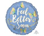 18" Feel Better Butterflies Foil Balloon