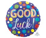 18" Good Luck! Iridescent Foil Balloon