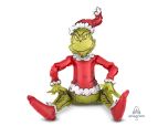 Sitting Sata Grinch Foil Multi Balloon