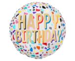 17" Anagram Confetti Birthday Foil Balloon
