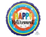 17" Anagram Happy Retirement Circles Foil Balloon