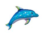 29" Anagram Iridescent Dolphin SuperShape Foil Balloon