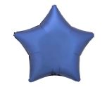 17" Azure Star Satin Luxe Foil Balloon - Unpackaged