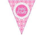 3.9m Oaktree 'Baby Shower' Pink Bunting