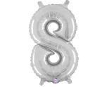 14" Silver Number 8 Grabo Foil Balloon.