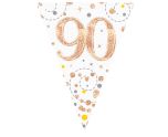 3.9m Oaktree '90' White & Rose Gold Bunting
