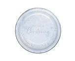 Blue On Your Christening Paper Dinner Plate 8ct