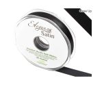Eleganza Satin Double Faced Black - 15mm x 20m