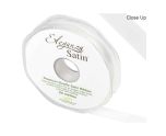 Eleganza Satin Double Faced White - 15mm x 20m
