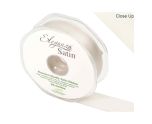 Eleganza Satin Double Faced Ivory - 25mm x 20m