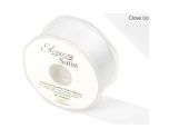Eleganza Satin Double Faced White - 38mm x 20m