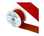 Eleganza Velvet Ribbon with Wired Edge Red 60mm x 10m