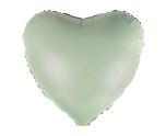 17" Eucalyptus Heart Silk Lustre Foil Balloon Anagram - Unpackaged