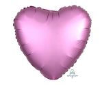 17" Flamingo Heart Satin Luxe Foil Balloon Anagram - Unpackaged