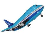 Mini Blue Passenger Plane Flexmetal Foil Balloon