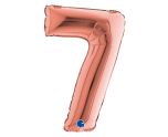 14" Rose Gold Number 7 Grabo Foil Balloon