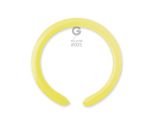 2" Gemar Neon Yellow Modelling Balloon 100ct