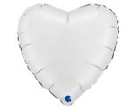 18" Grabo Foil Heart Satin White