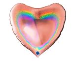 36" Grabo Glitter Holographic Rose Gold Heart