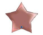 36" Star Rainbow Holographic Platinum Rose