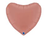 36" Grabo Satin Rose Gold Heart